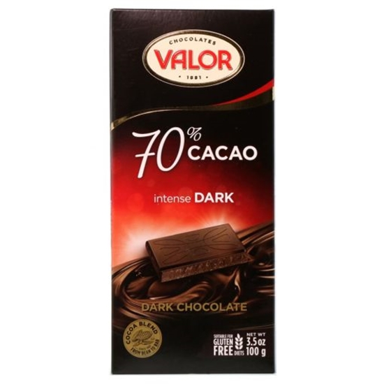 Picture of VALOR 70% DARK CHOC INTENSE 100GR